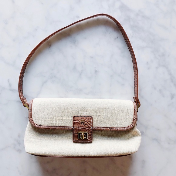 Vintage 90s Style Etienne Aigner Linen Purse